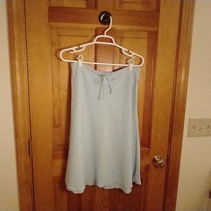 Liz Claiborne Vintage Below-Knee-Length Linen Cotton Skirt, light blue, size M